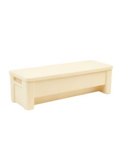 Sage Bridge Narrow Outdoor Storage Bench - Cream (synthetic illustration; no displayed measurements)