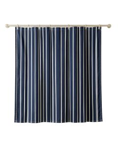 Bay Brook Shower Curtain Hanging Flat From A Plain Rod - Navy (synthetic illustration; no displayed measurements)