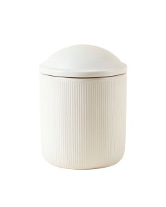Slate Arc Storage Canister With Lid - White