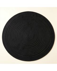 Olive Brook Round Area Rug - Black (synthetic illustration; no displayed measurements)