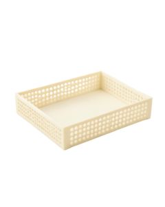 Ash Branch Empty Under-Desk Cable Tray - Ivory (synthetic illustration; no displayed measurements)