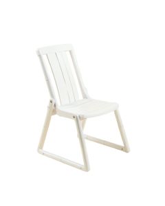 Slate Crossing Folding Outdoor Chair - White (synthetic illustration; no displayed measurements)