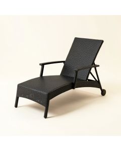 Dune Crossing Outdoor Lounge Chair - Black (synthetic illustration; no displayed measurements)