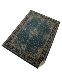 Hillsby Oriental Dark Blue/Teal Area Rug (synthetic illustration; no displayed measurements)