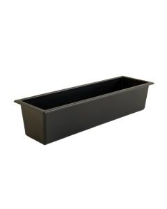 Fern Crest Empty Railing Planter With Integral Brackets - Black