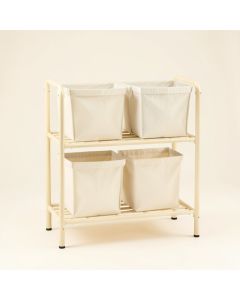 Rowan Dale Laundry Sorting Station With Plain Removable Bags - Ivory (synthetic illustration; no displayed measurements)