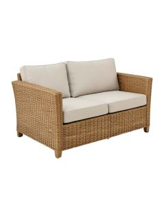 Loganville Patio Sofa With Cushions (synthetic illustration; no displayed measurements)