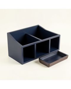 Laurel Bluff Empty Coffee-Station Organizer - Navy (synthetic illustration; no displayed measurements)
