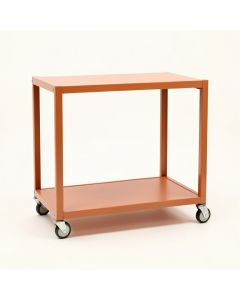 Alder Canyon Empty Rolling Workshop Cart - Terracotta (synthetic illustration; no displayed measurements)