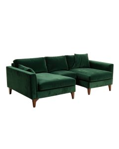 Agyen 108 '' Wide Velvet Left Hand Facing Sofa & Chaise (synthetic illustration; no displayed measurements)