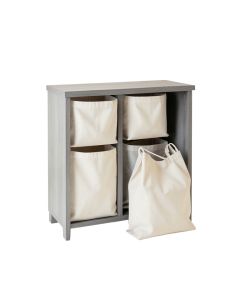 Flint Bend Laundry Sorting Station With Plain Removable Bags - Gray (synthetic illustration; no displayed measurements)