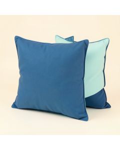 Blue Danhube Indoor/Outdoor , Removable Cover Pillow , Large & 1 Lumbar Pillow (synthetic illustration; no displayed measurements)