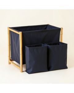 Meadow Arc Laundry Sorting Station With Plain Removable Bags (synthetic illustration; no displayed measurements)