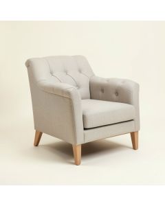 Bouwhuis 23.7 '' Wide Tufted Linen Armchair (synthetic illustration; no displayed measurements)