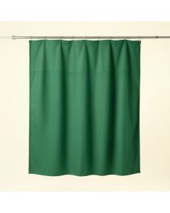 Ridge Arc Shower Curtain Hanging Flat From A Plain Rod - Green (synthetic illustration; no displayed measurements)