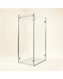 Glass Barn 60 '' W X 76 '' H Single Sliding Frameless Shower Door (synthetic illustration; no displayed measurements)