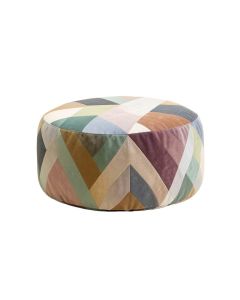 Delasandro 20 '' Round Geometric Pouf Ottoman