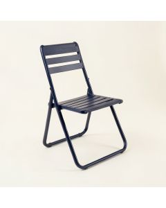 Oak Dale Folding Outdoor Chair - Navy (synthetic illustration; no displayed measurements)