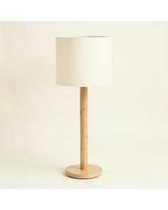 Hill Brook Floor Lamp With A Plain Fabric Shade - Cream (synthetic illustration; no displayed measurements)