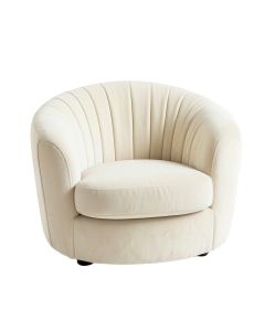 Wren Bend Upholstered Armchair - Cream (synthetic illustration; no displayed measurements)