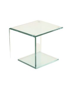 Seral Glass Top End Table