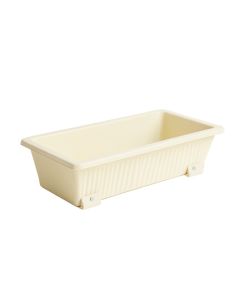 Holly Crossing Empty Railing Planter With Integral Brackets - Ivory