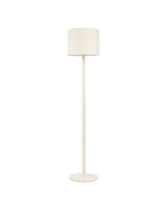 Elm Branch Floor Lamp With A Plain Fabric Shade - Ivory (synthetic illustration; no displayed measurements)