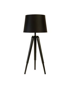 Wren Branch Floor Lamp With A Plain Fabric Shade - Black (synthetic illustration; no displayed measurements)