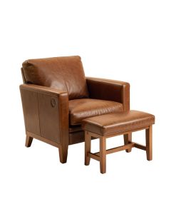 Clegg 24 '' Wide Armchair And Ottoman (synthetic illustration; no displayed measurements)