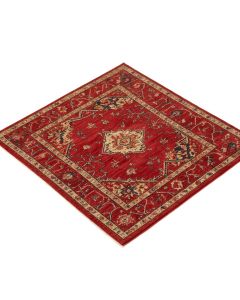 Frieda Power Loom Wool Red Rug