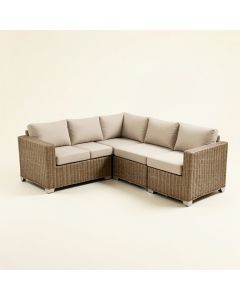 Cristalyn Outdoor 6 Piece Rattan Sectional Seating Group With Cushions (synthetic illustration; no displayed measurements)