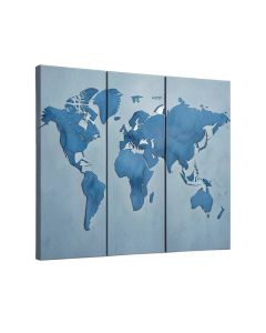 Textural World Map - Multi-Piece Image Print On Canvas