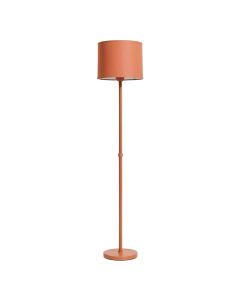 Pine Crest Floor Lamp With A Plain Fabric Shade - Terracotta (synthetic illustration; no displayed measurements)