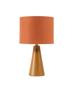 Shore Arc Table Lamp With A Plain Fabric Shade - Terracotta (synthetic illustration; no displayed measurements)