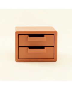 Rowan Bend Small-Parts Storage Drawer Cabinet - Terracotta (synthetic illustration; no displayed measurements)
