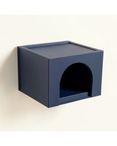 Lake Bluff Wall-Mounted Cat Perch - Navy (synthetic illustration; no displayed measurements)