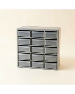 Hazel Branch Small-Parts Storage Drawer Cabinet - Gray (synthetic illustration; no displayed measurements)