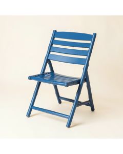 Birch Crest Folding Outdoor Chair - Blue (synthetic illustration; no displayed measurements)