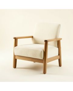 Brook Bridge Upholstered Armchair - Cream (synthetic illustration; no displayed measurements)