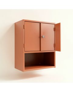 Laurel Branch Wall-Mounted Laundry Cabinet - Terracotta (synthetic illustration; no displayed measurements)
