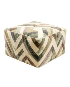 Spurgeon 18 '' Wide Square Chevron Pouf Ottoman