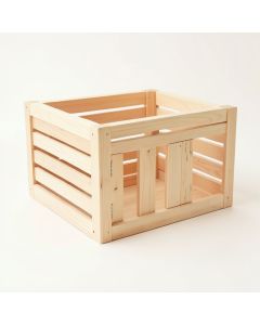 Ash Edge Empty Furniture-Style Pet Crate - Beige (synthetic illustration; no displayed measurements)