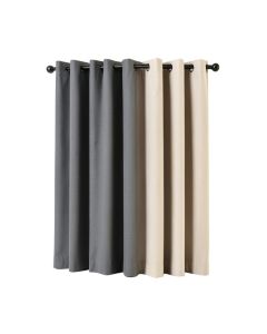 Palni Solid Max Blackout Thermal Grommet Curtain Panels