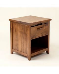 Nadeau Solid Wood End Table With Storage (synthetic illustration; no displayed measurements)