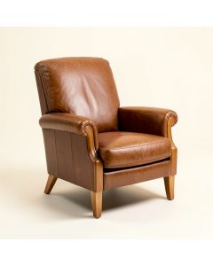 Edward 31 '' Wide Top Grain Leather Club Chair (synthetic illustration; no displayed measurements)