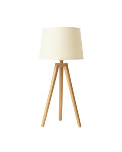 Aspen Brook Floor Lamp With A Plain Fabric Shade - Cream (synthetic illustration; no displayed measurements)