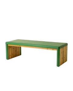 River Arc Indoor Bench - Green (synthetic illustration; no displayed measurements)