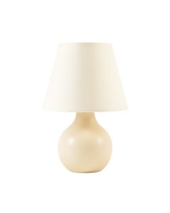 Reed Dale Table Lamp With A Plain Fabric Shade - Cream