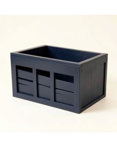 Alder Branch Empty Furniture-Style Litter Enclosure - Navy (synthetic illustration; no displayed measurements)