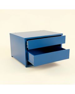 Aspen Bridge Small-Parts Storage Drawer Cabinet - Blue (synthetic illustration; no displayed measurements)